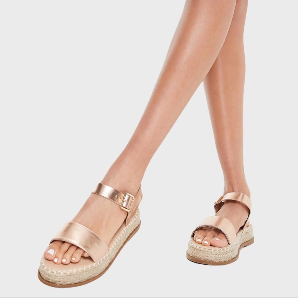 Truffle Gold Espadrilles ASOS Size 8